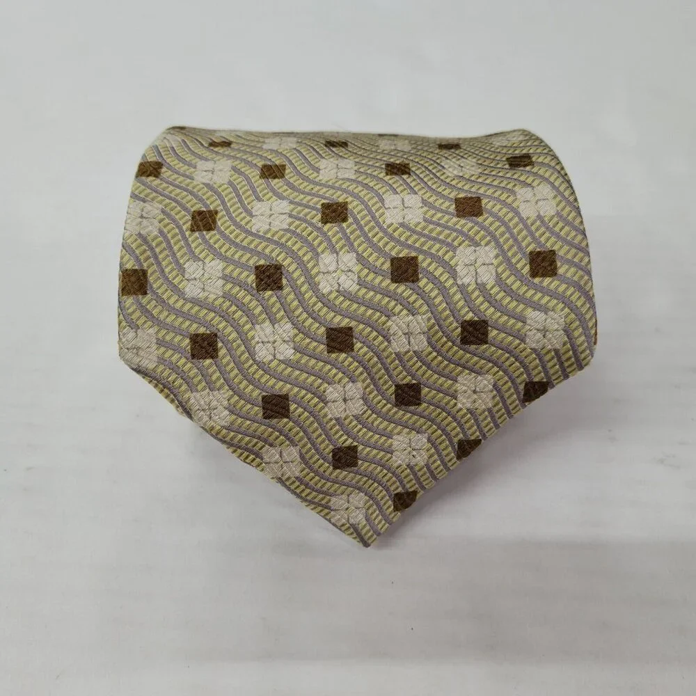 Robert Talbott Best Of Class Tie Mens One Size Necktie Brown Ivory Textured Silk